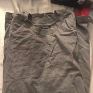 large grey shirt